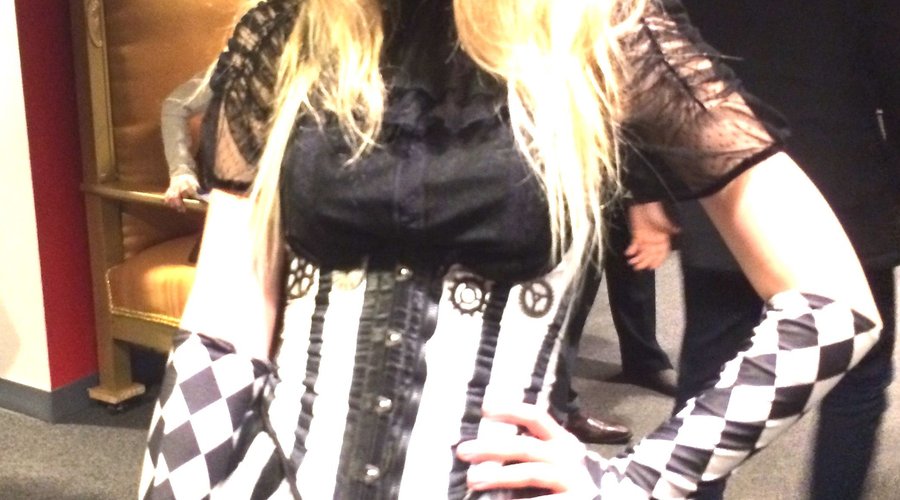 Ana Tskurishvili as Time in Cyrano de Bergerac. 