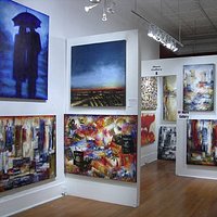 Inside the gallery.