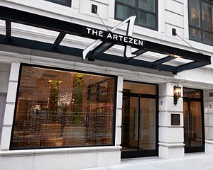 Artezen Hotel in New York City, image may contain: Lamp, Door, City