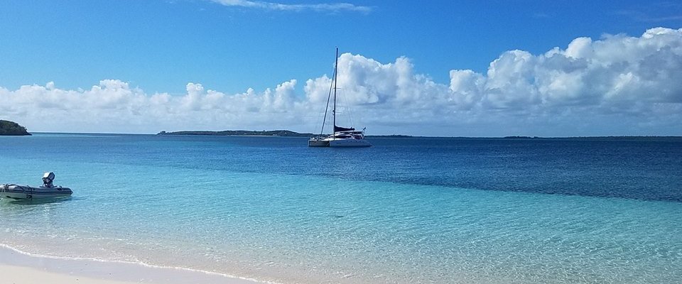 Dinghy to a secluded beach