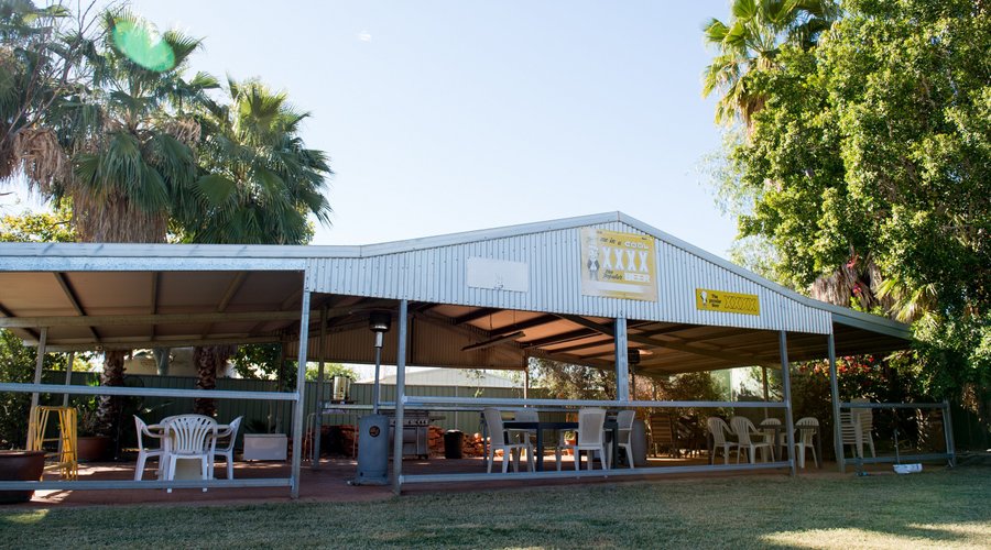 Outdoor entertainment area with free BBQ facilities.