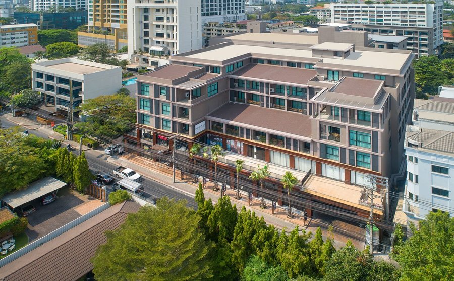 Exterior building, bird-eye view