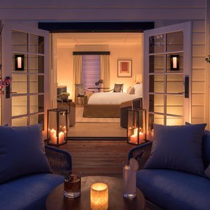 Guestroom Patio In Evening