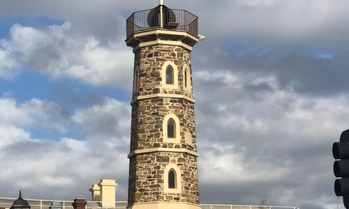 The Time Ball Tower from across the street