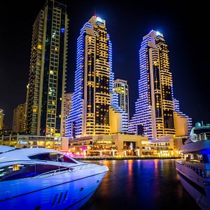 Grosvenor House, A Luxury Collection Hotel, Dubai in Dubai, image may contain: Yacht, City, Waterfront, Metropolis