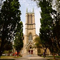 Metropolitan United Church from Queen St E, Toronto.