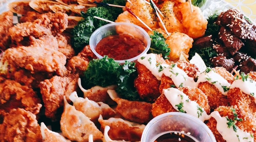 Hand crafted Asian Appetizer party tray!
