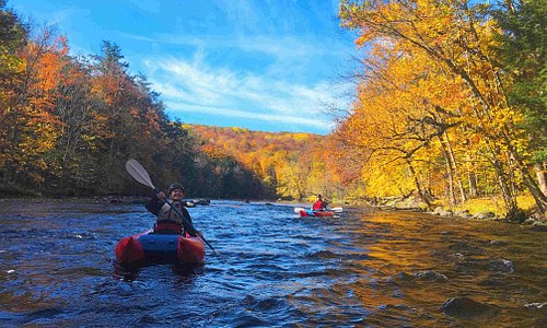 Fall rafting on the Peshtigo River