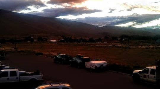 Parking lot Northside Sunset after a very HOT day