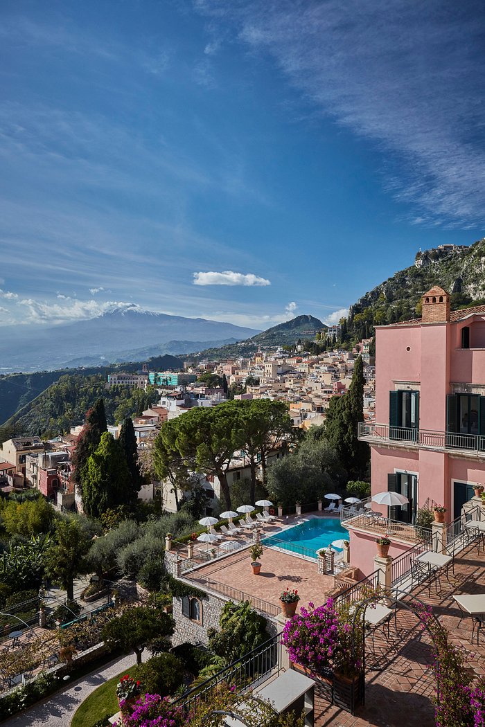 The view over Taormina from the Belmond Grand Hotel Timeo in