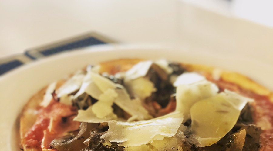 Our famous and best selling Bologna, mushrooms sautéed with truffle and cooked perfectly with gourmet ham
