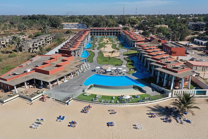 Drone photo of the African Princess Beach Hotel