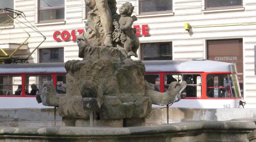 Mercury fountain in Olomouc