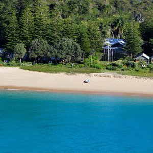 Aerial View of Kims on Toowoon Bay Beach.