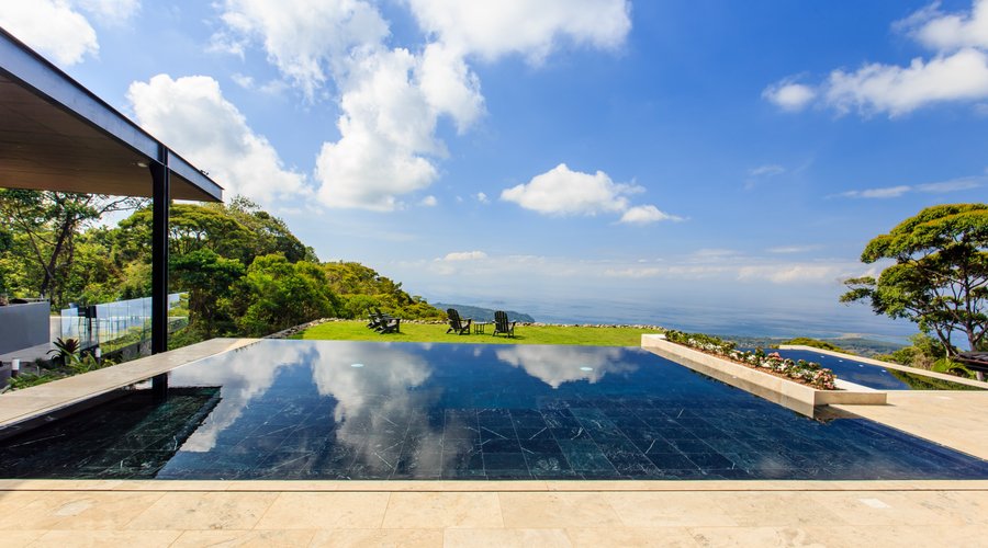 Infinity pool overlooking the Pacific Ocean.