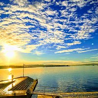 O por do sol em Oslo
