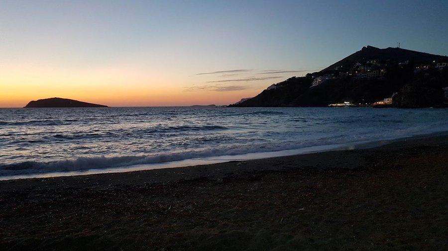 Calm time of the sea, which  was usualy choppy