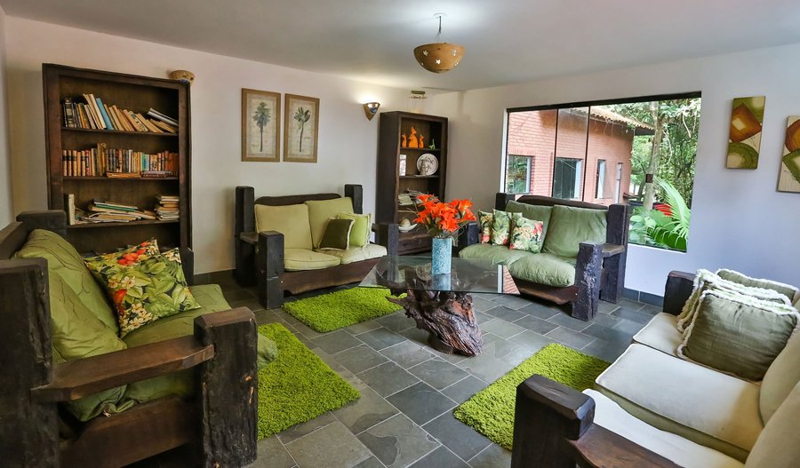 Sala de leitura do Hotel Fazenda Campo dos Sonhos