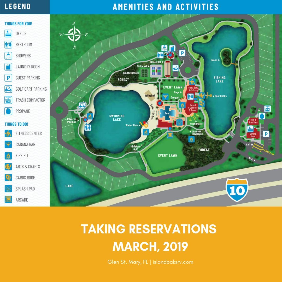 Island Oaks RV Resort (Glen Saint Mary, Floride) tarifs 2024
