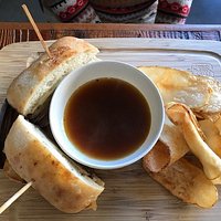 French dip with chips