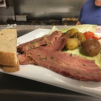 Excellent corned beef and cabbage every day.