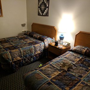 two beds in room