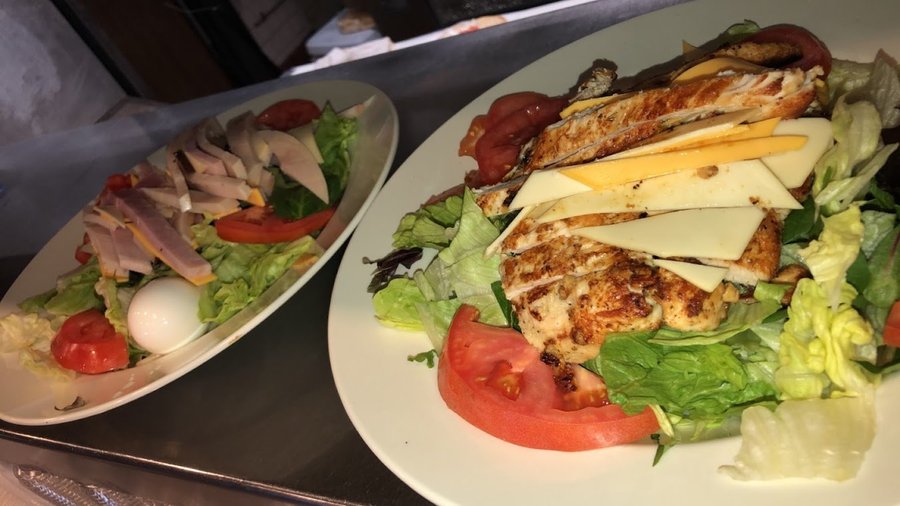 Maine Street Salad and Julian Salad at Maine Street Restaurant @mainestreetrestaurant #MaineStreetRestaurant 