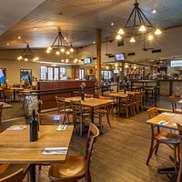 The restaurant offers 150 seating in a warm timber environment. Traditional setting with old world feel.
