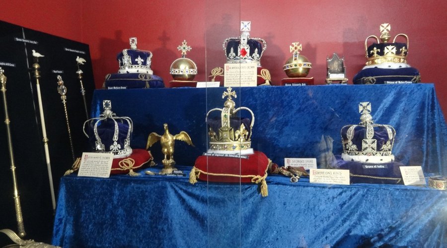 The Tower of London Crown Jewels found at The Gold Coast Wax Museum