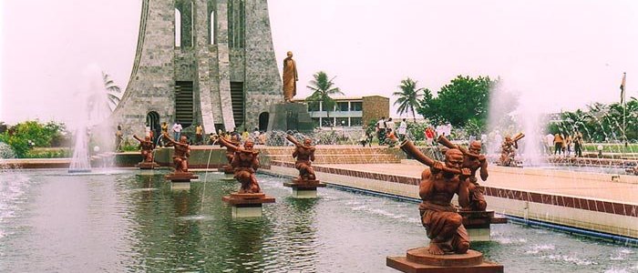 The Kwame Nkrumah Mausoleum in Accra holds the remains of Osagyefo (the Messiah) Dr Kwame Nkrumah, Ghana’s first president and one of its founding fathers. A national park was built in his memory on the site where Nkrumah declared independence in 1957.Along with the mausoleum where Ghana’s first president and his wife were laid to rest, there are also a number of fountains and statues around the site dedicated to Nkrumah, as well as a museum tracing his life.