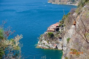 La Casa del Mundo Hotel in Jaibalito, image may contain: Land, Nature, Villa, Sea