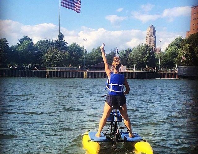 canalside water bikes