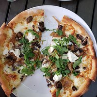 This pizza is perfection! Eat here! Truffle pizza was on point.