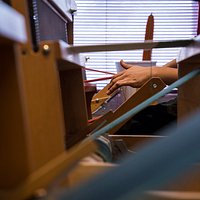 Nice perspective of looms and weaving