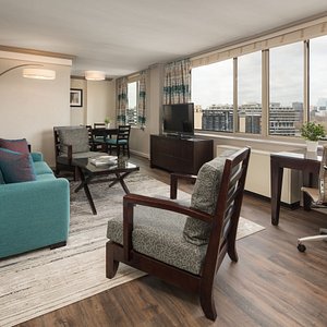 The River Inn in Washington DC, image may contain: Home Decor, Furniture, Interior Design, Cushion