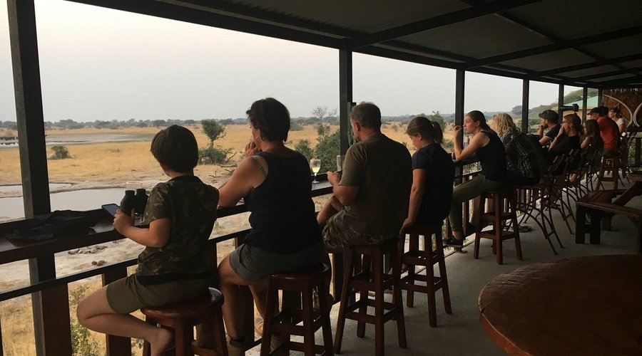 Main Lodge deck overlooking the pans