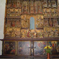 Ett altare i S:ta Maria Kyrka i Ystad