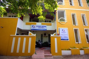 Serenity Sunrise Beach Resort in Pondicherry, image may contain: Hotel, Building, City, Resort