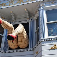 Huge Legs Hanging Out The Window