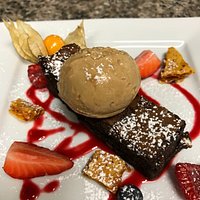 Brownie with cinder toffee
