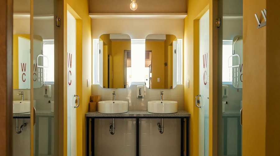 En-suite beautiful and clean bathrooms in our dorms!