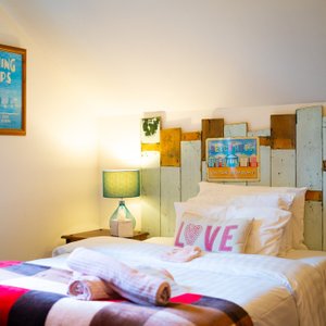 Headboard made out of 17th Irish School reclaimed wood!!