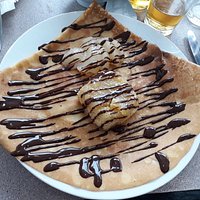Crêpe poire chocolat frangipane