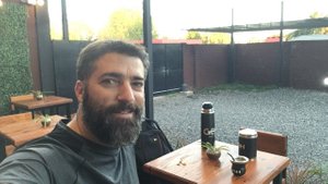 GBH Hotel in Cordoba, image may contain: Face, Head, Beard, Backyard