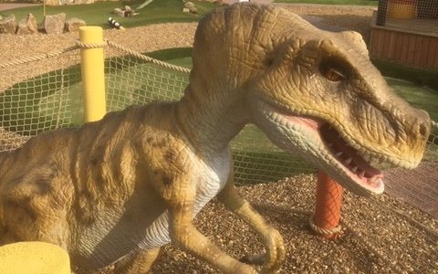 The animatronic (moving) Raptor