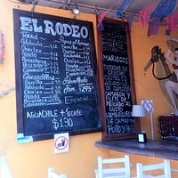 Menu from El Rodeo.
