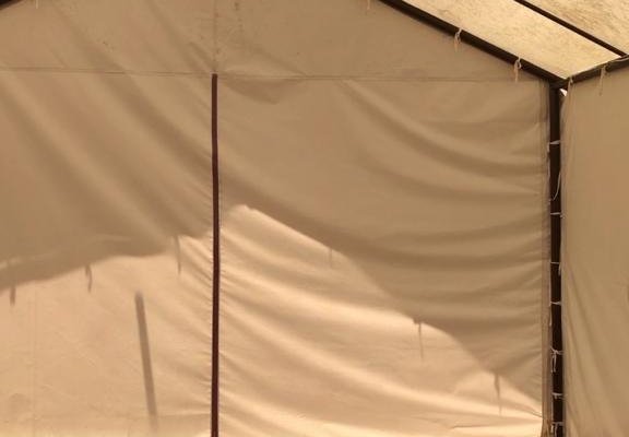 Inside the Glamping tent
