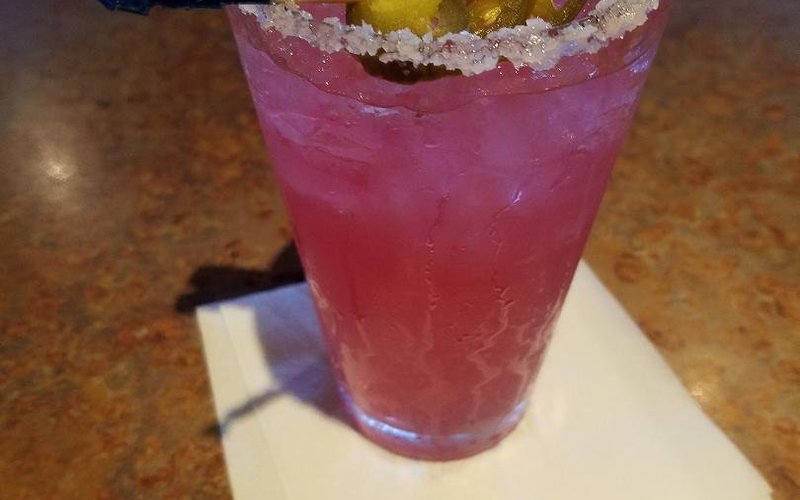 Seasonal Cocktails.  Right now Grumpy's is featuring a Prickly Pear Margarita.