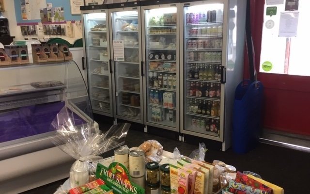 Chiller and freezer space for locally made products, produce and cool drinks.