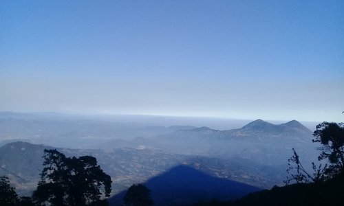 View of Volcan de Pacaya while looking east from Volcan de Agua.